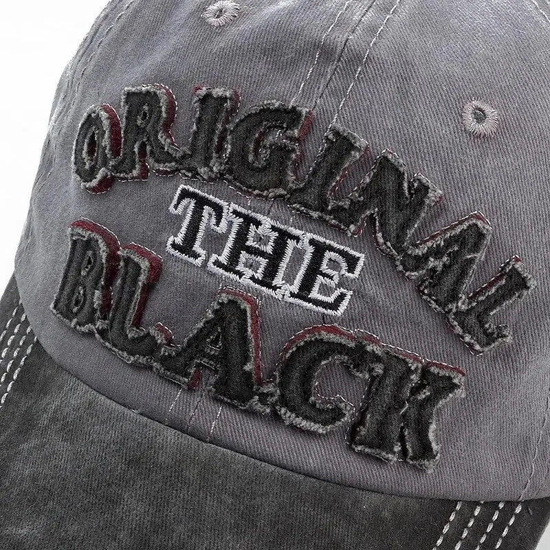 Berretto Da Baseball Vintage Unisex Cotone Lavato Ricamo Lettera Nera Berretto Casual Da Esterno