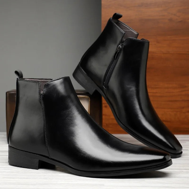 Stivali Da Uomo Classici Chelsea In Pelle Di Lusso Alti Alla Caviglia Eleganti E Casual Scarpe Da Uomo