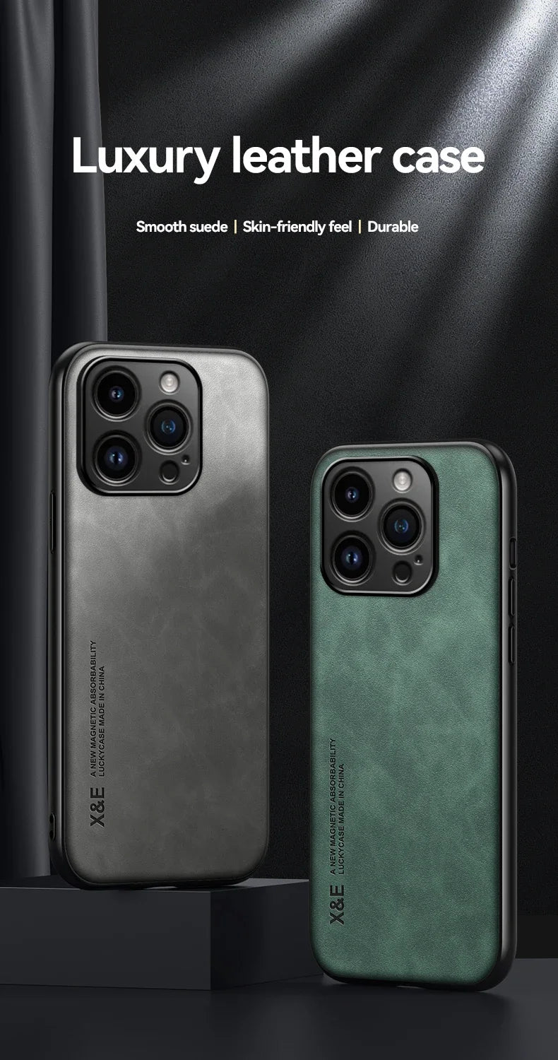 Custodia Protettiva Di Lusso Per iPhone 7 8 11 Pro Max Plus Mini 12 13 14 15 16 16e 17 Con Supporto Auto Magnetico