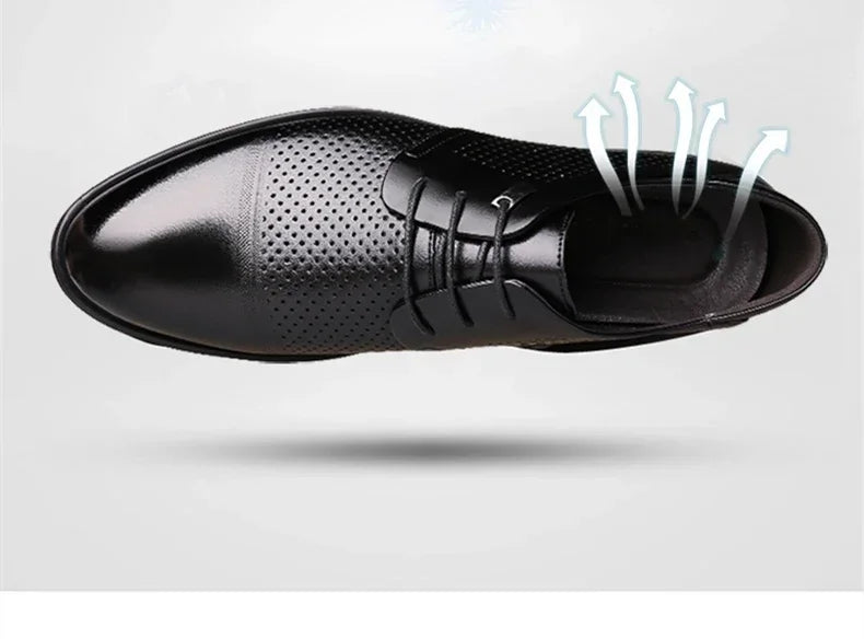 Scarpe Da Uomo Con Aumento Altezza 6 Cm Traspiranti Con Soletta Invisibile Per Uso Quotidiano