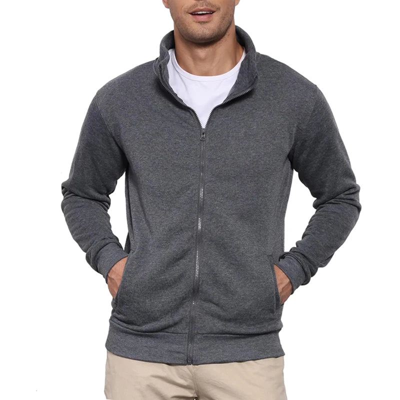 Giacca Da Uomo Leggera Senza Cappuccio Con Zip Per Esterni Streetwear M A 3XL Taglie Disponibili