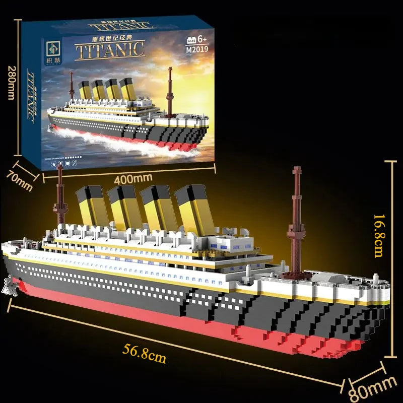 Oltre 4000 Pezzi Titanic Modello Nave Da Crociera Blocchi Costruzione MOC Barche Giocattoli Da Costruzione Regalo