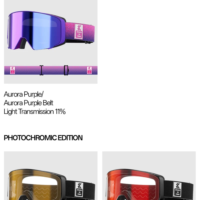 Kapvoe Occhiali Da Neve Magnetici Flip Over Fotocromatici UV400 Antinebbia Uomo Donna TPU Lenti In Policarbonato