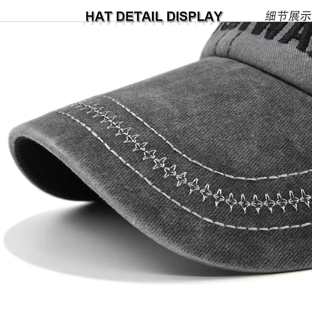 Cappelli Da Baseball Regolabili Con Ricamo Di Lettere Hip Hop In Denim Estivi Da Sport All Aperto Unisex