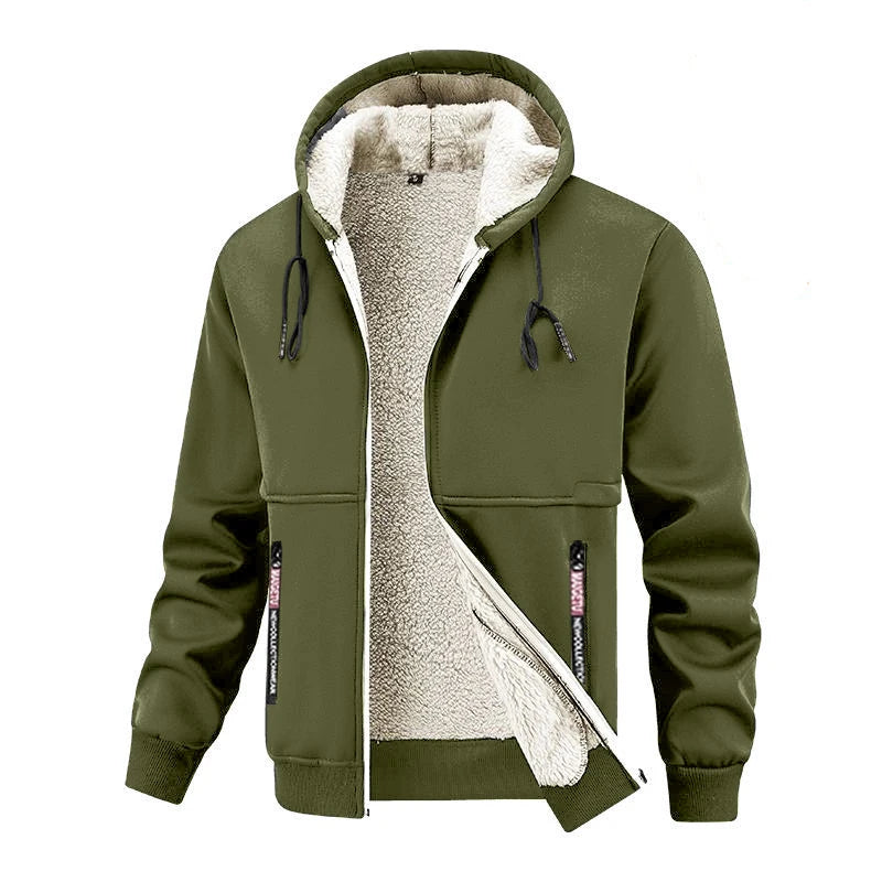 Felpa con Cappuccio per Animali in Pile Foderata Sherpa Spessa Giacca con Cerniera Pesante
