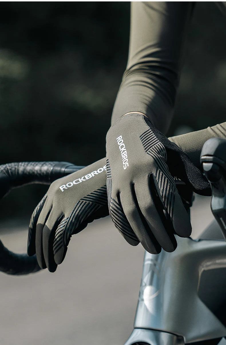 Guanti da Ciclismo RockBros Estivi Traspiranti Antiscivolo Touchscreen per MTB Bici da Strada Corsa Fitness Palestra