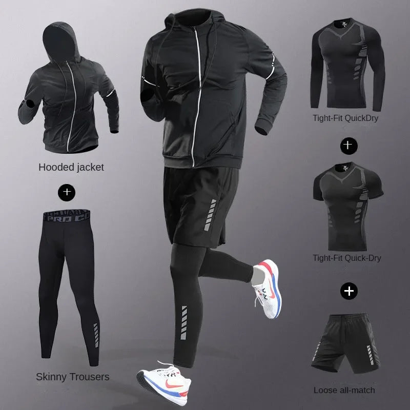 Completo Da Uomo In Fibra Ghiaccio Ad Asciugatura Rapida Set Per Corsa Fitness Maratona Ciclismo Allenamento