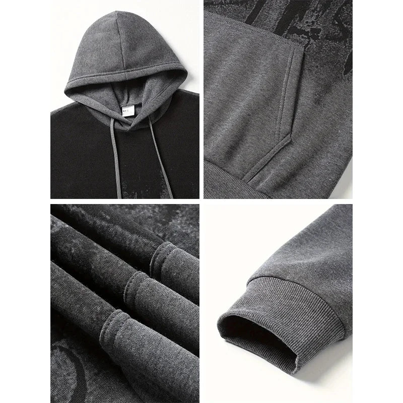 Felpa Con Cappuccio Da Uomo Stampata In Italia Athleisure Autunno Inverno Maniche Lunghe Alta Qualità 2025