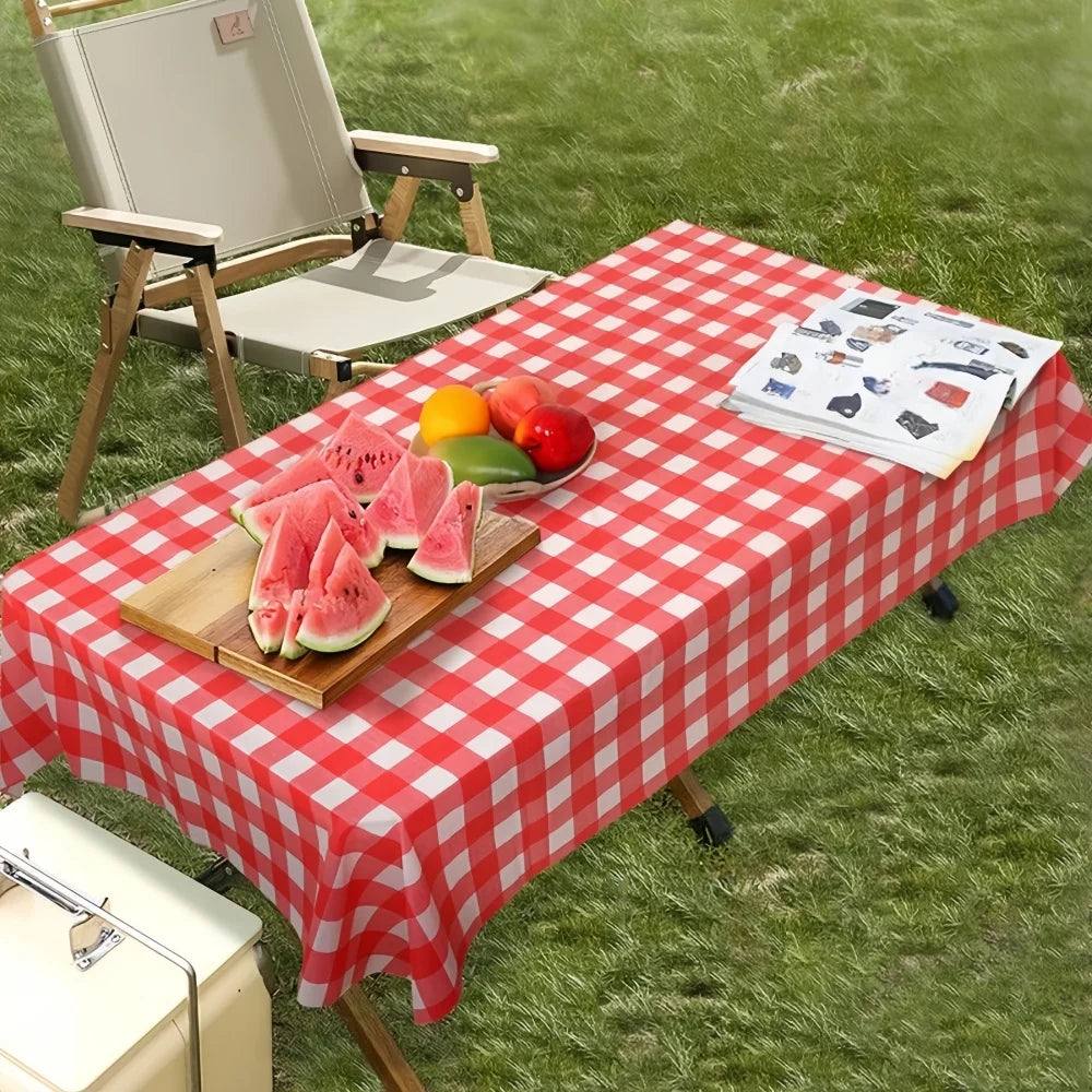 Copritavolo In Plastica A Quadri E Tovaglia Rettangolare Monouso Per Picnic E Decorazioni Per Feste Di Compleanno