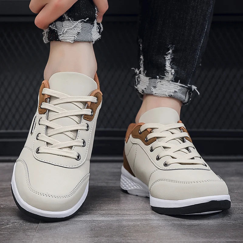 Scarpe Da Uomo Impermeabili Primavera Autunno Scarpe Da Ginnastica Da Passeggio In Pelle Antiscivolo Per Tempo Libero