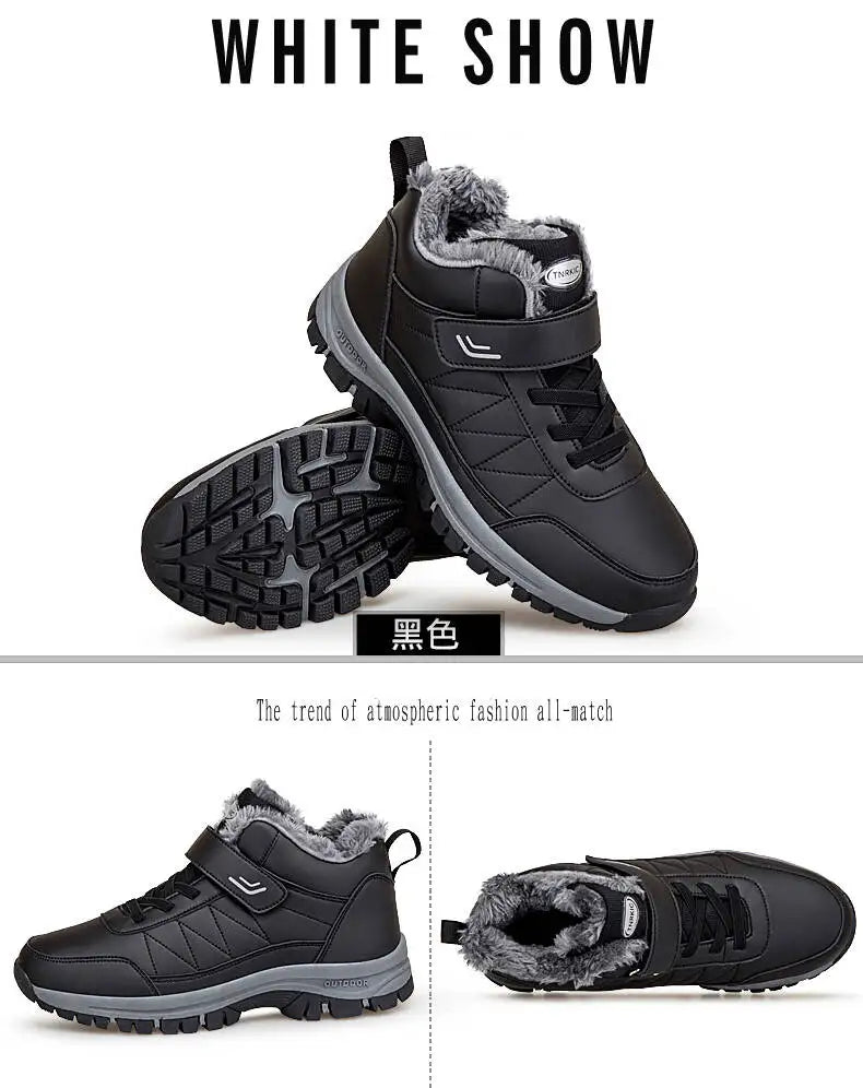 Stivali Invernali Da Uomo In Pelle PU Impermeabili Scarpe Casual Calde Alta Qualità Stivaletti Sneakers
