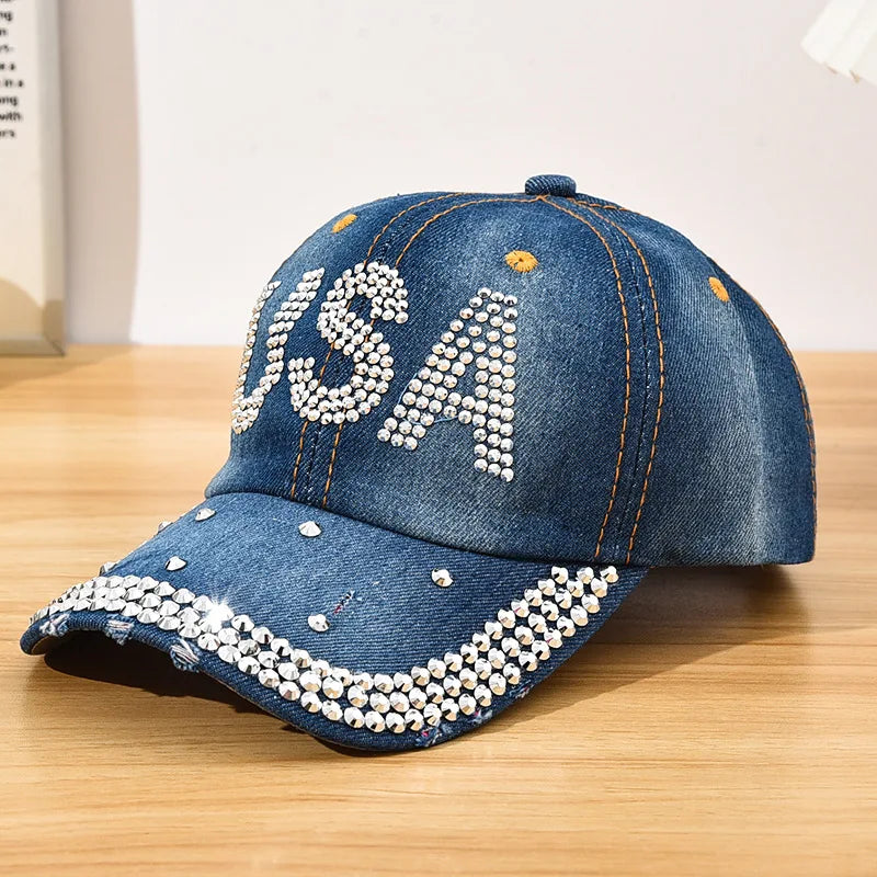 Cappellino Da Baseball Con Diamanti Y2K Motivo Stelle Regolabile Chiusura Posteriore Unisex Design Casual Moda Quotidiana