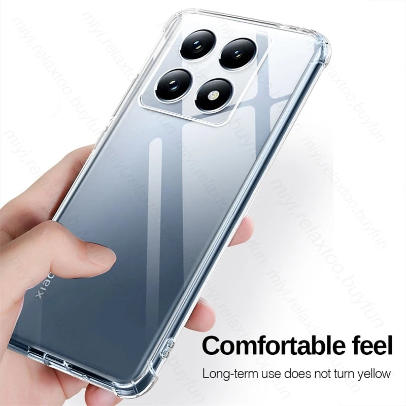 Custodia Trasparente Slim In TPU Per Xiaomi 14T E 15T Pro 5G Protezione Antigraffio Leggera Con Bumper In Silicone