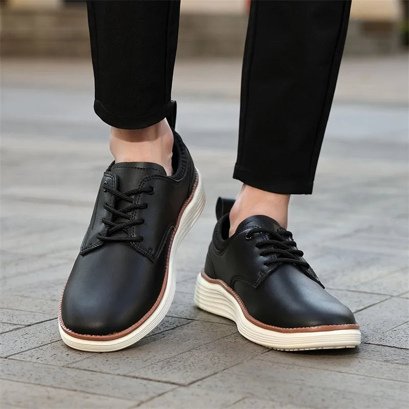 Scarpe Uomo Sportive Casual Alla Moda In Pelle Traspiranti e Comode Marrone Scarpe da Golf e Formali