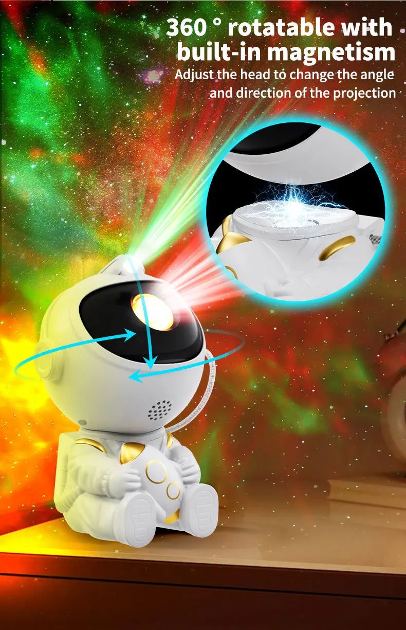 Proiettore Spaziale Luminoso Con Galassie Stellari E Luci Notturne Timer E Telecomando Decorazione Per Cameretta