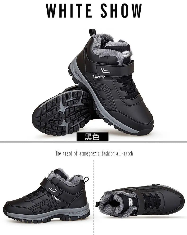 Stivali Invernali Da Uomo In Pelle PU Impermeabili Scarpe Casual Calde Alta Qualità Stivaletti Sneakers
