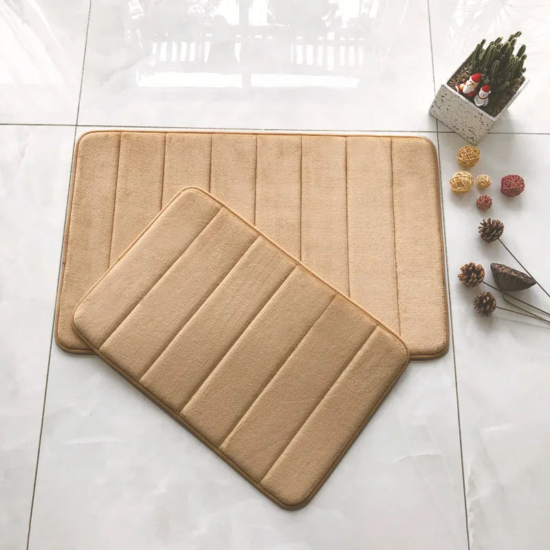 Tappetino Antiscivolo Per Bagno Trapuntato In Pile Corallo VIKAMA Assorbente E Resistente Per Ingresso Domestico