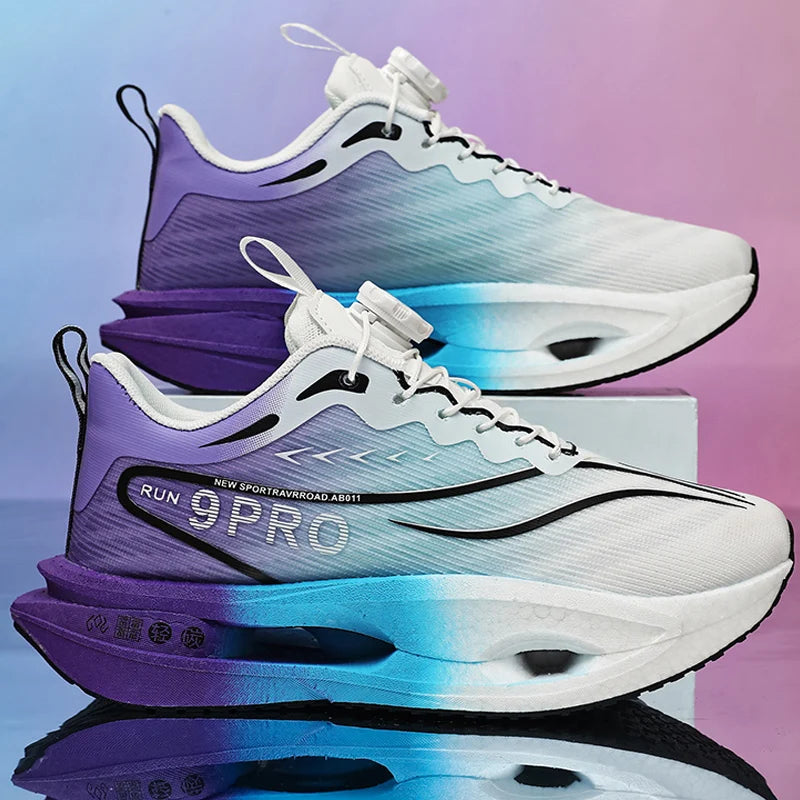 Scarpe Da Corsa Unisex Con Piastra In Carbonio E Cuscino Aria Traspiranti Leggere Sneakers Atletiche Antiscivolo