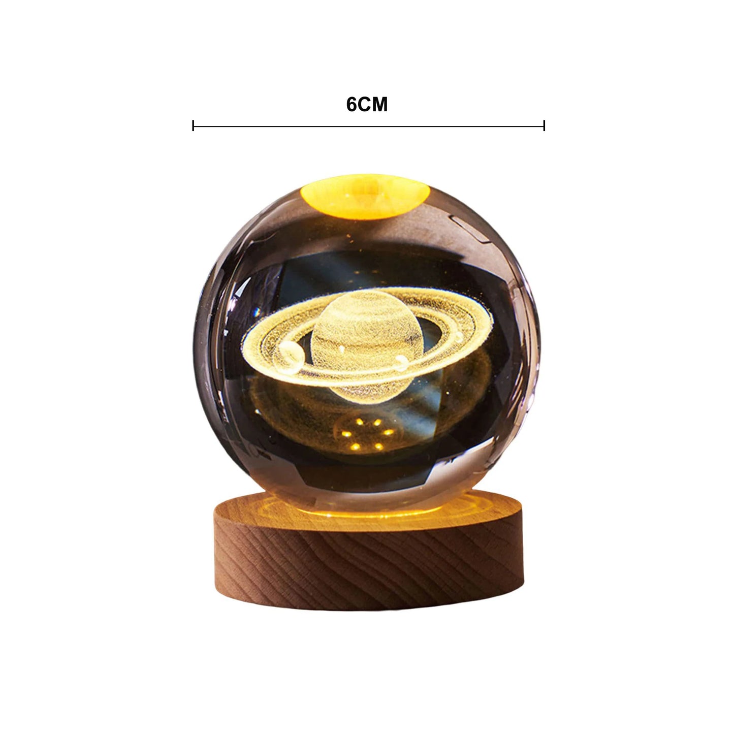 Lampada a Sfera di Cristallo 3D Con Proiezioni Galassia Luce Notturna USB Atmosfera Accogliente Regalo Creativo