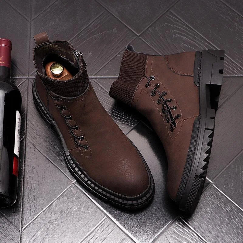 Stivali Chelsea Da Uomo In Pelle Con Plateau Per Party E Discoteca Scarpe Alla Caviglia Eleganti
