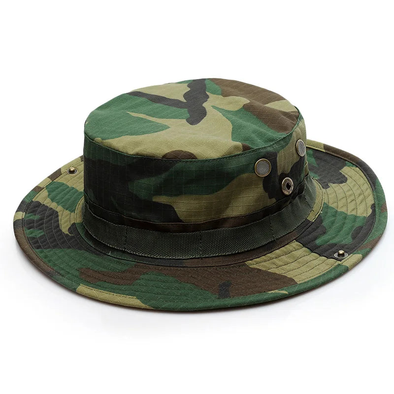 Cappello Boonie Da Pescatore Camouflage All Aperto Protezione Solare Per Esterni Caccia Escursionismo Arrampicata AF056