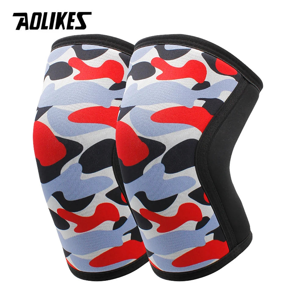 Ginocchiere Neoprene 7 Mm Aolikes Stabilità Protezione Comfort Sollevamento Pesi CrossFit Per Atleti