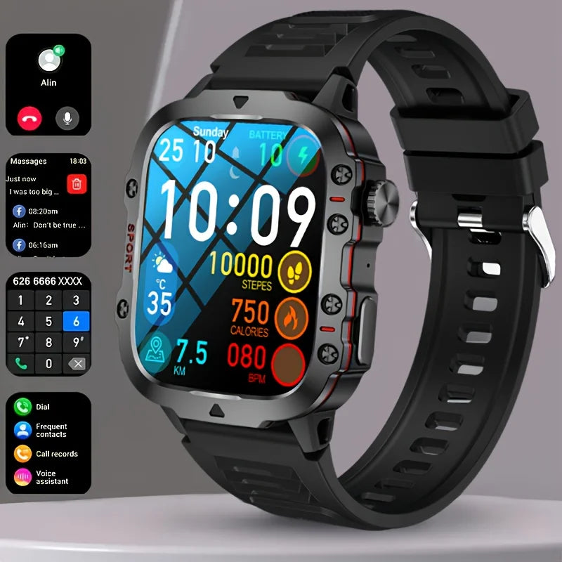 Orologio Fitness Con Schermo Da 1,96 Pollici 3ATM Chiamate Bluetooth Impermeabile Frequenza Cardiaca