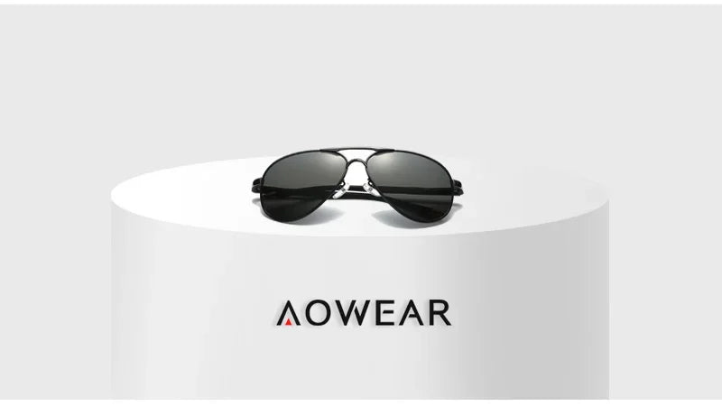 Occhiali Da Sole Da Aviazione Uomo Polarizzati A Specchio HD UV400 Aowear Da Pilota