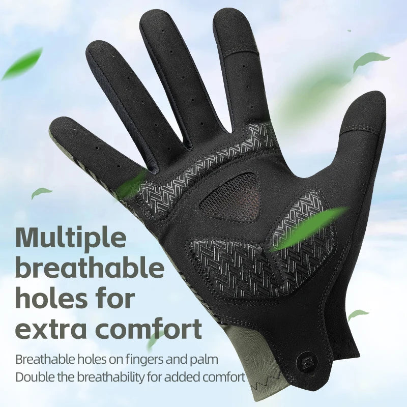 Guanti da Ciclismo RockBros Estivi Traspiranti Antiscivolo Touchscreen per MTB Bici da Strada Corsa Fitness Palestra