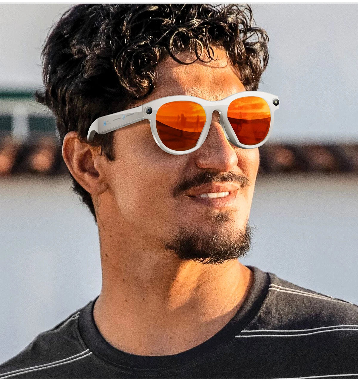 Senbono AI Occhiali Intelligenti Con Fotocamera Per Foto Video Chiamate Musica Sport Bluetooth Traduttore Per Uomo Donna