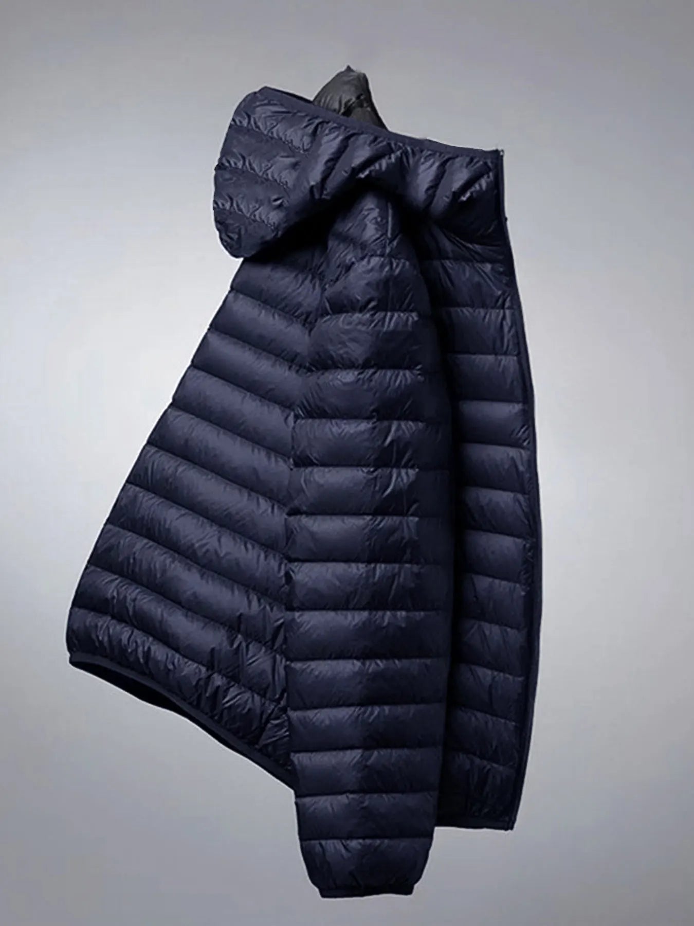 Giacca Invernale Da Uomo In Cotone Leggero Antivento Con Cappuccio Tinta Unita Per Sport All Aperto