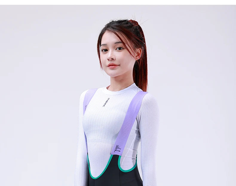 Pantaloni Con Bretelle Da Ciclismo Per Donna In Pile Invernali Con Imbottitura 3D Professionali Per Bici Da Strada
