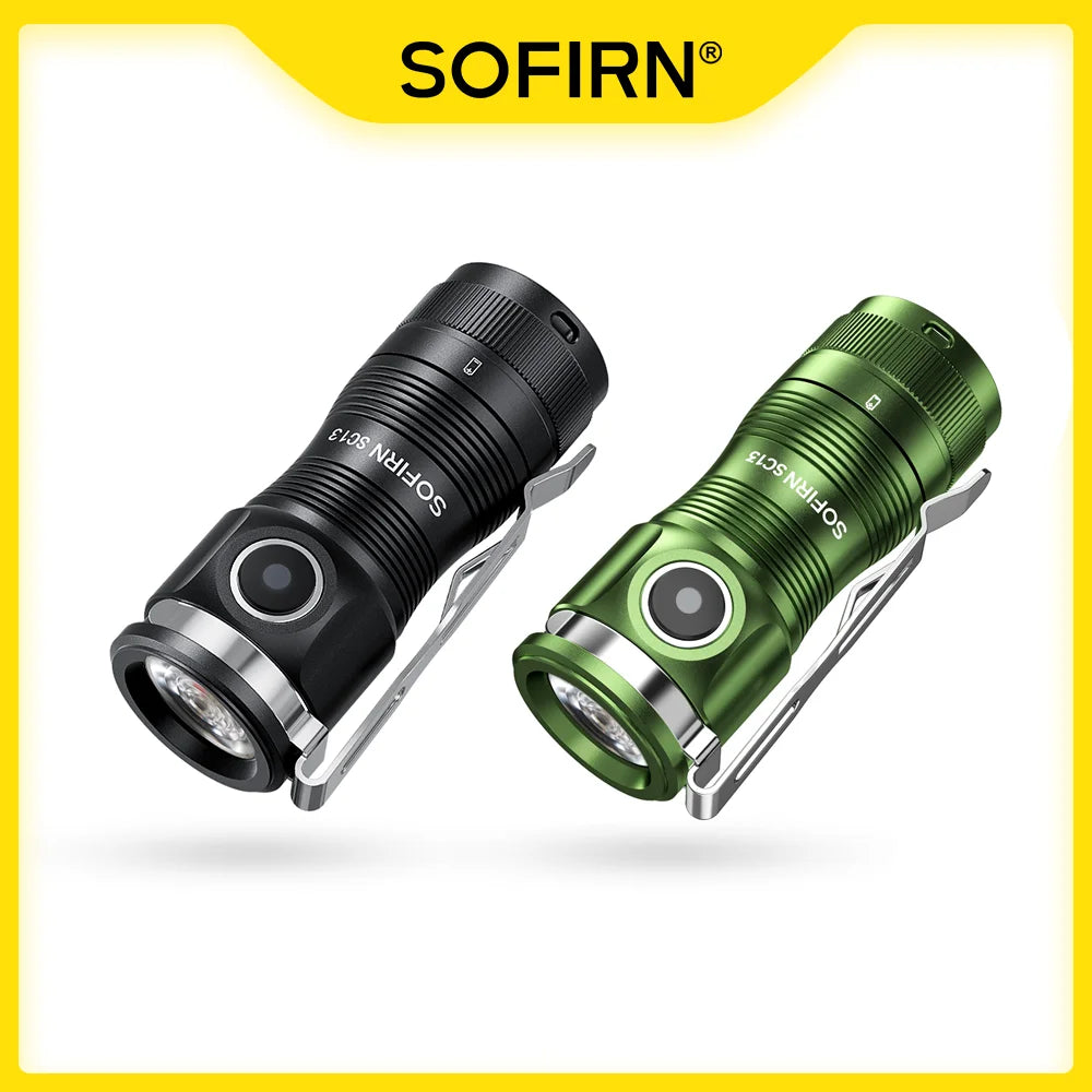 Sofirn Mini SC13 Torcia Elettrica Potente SST40 519A LED 1300lm 18350 Ricaricabile Alto CRI Con Magnetico