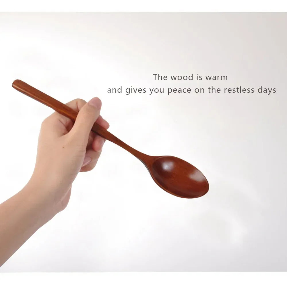 Set Da 2 Cucchiai In Legno Per Zuppe Porridge Cereali E Dessert Utensili Da Cucina Eco Friendly Ergonomici