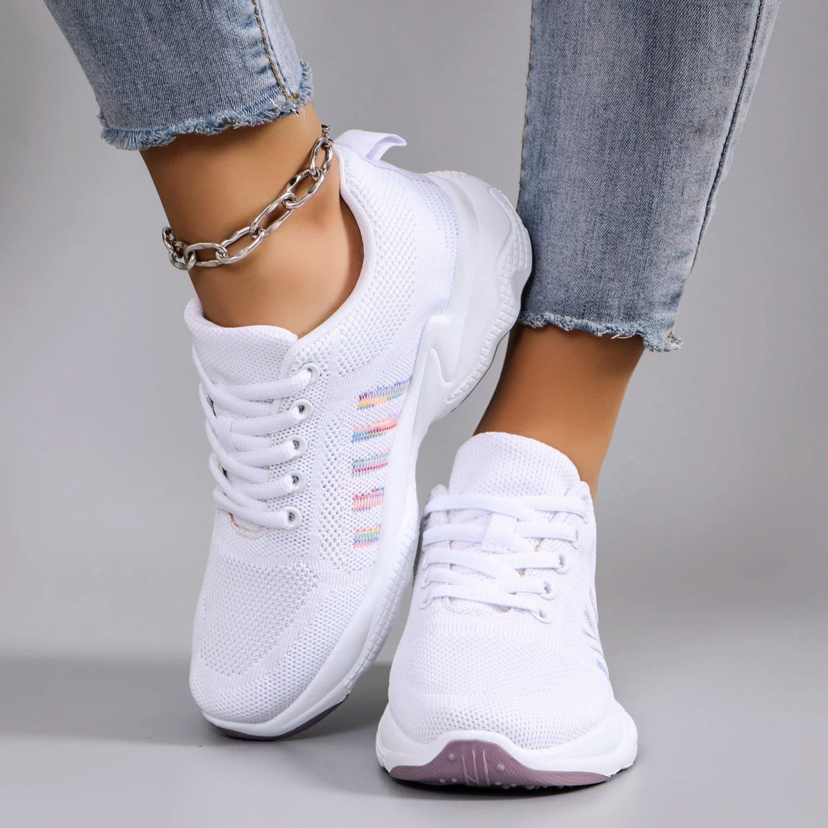 Scarpe Sportive Da Donna Primaverili Leggere Traspiranti Antiscivolo Scarpe Basse Casual Moderne