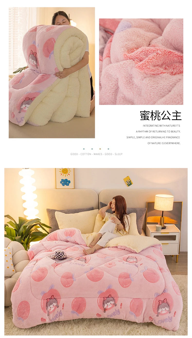 Coperta Super Spessa Inverno Autunno Taglia Queen Peluche Antistatica Morbida Confortevole Pile Coral Fleece Poliestere