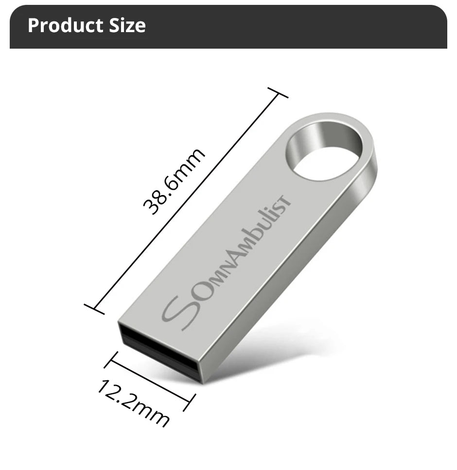 Pen Drive USB 2.0 Ad Alta Velocità SomnAmbuList 4GB 8GB 16GB 32GB 64GB 128GB Compatibile Con PC E Dispositivi Mobili