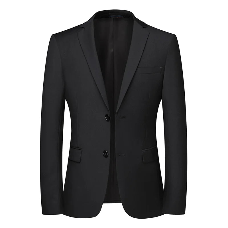 Blazer Da Uomo Tinta Unita In Stile Britannico Per Lavoro Professionale E Cerimonie Eleganti