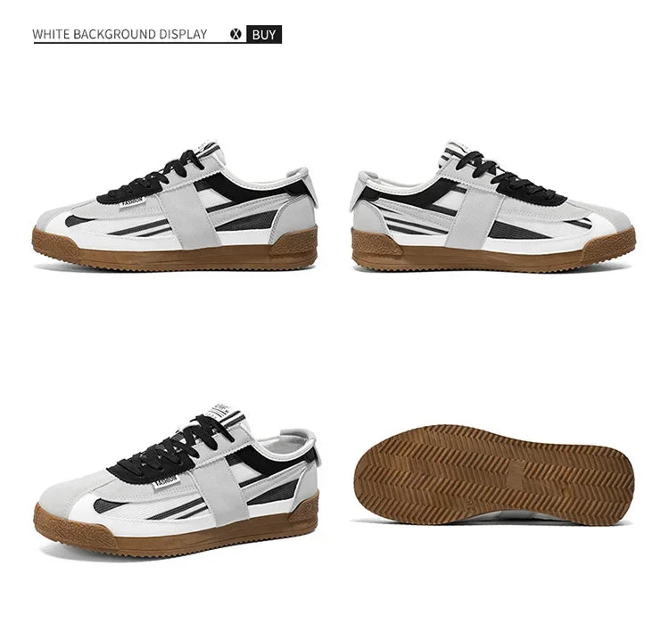 Scarpe Casual Uomo Traspiranti In Tela Versione Aggiornata Primavera Estate Punta Tonda Fodera In Poliestere