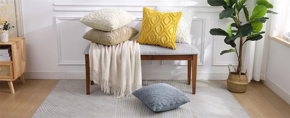 Fodera Per Cuscino Kitinjoy 45x45 In Cotone Peluche Per Divano Letto Soggiorno Casa