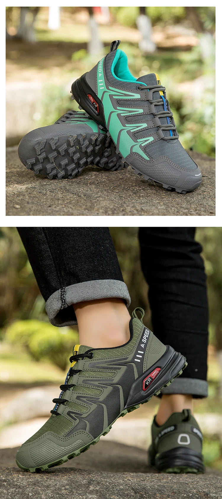 Scarpe Sportive Da Ciclismo All'aperto Da Uomo Impermeabili Antiscivolo Per Escursioni E Campeggio