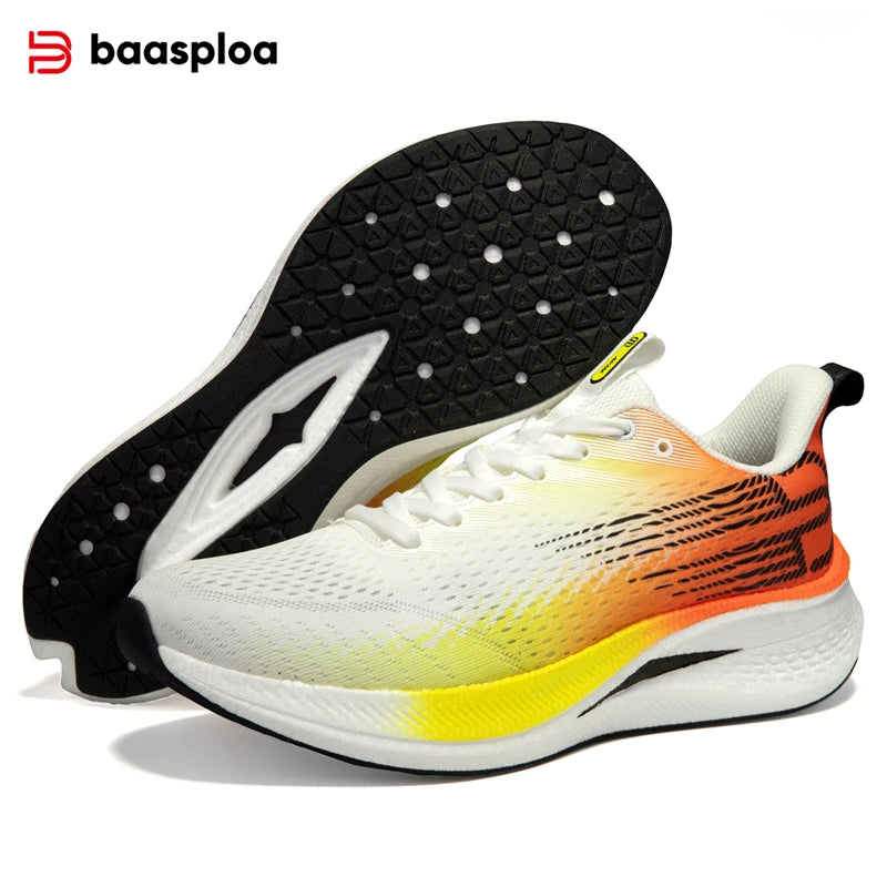 Baasploa Scarpe Da Corsa Uomo Traspiranti Leggere Con Piastra In Carbonio Antiscivolo Per Maratone Professionali