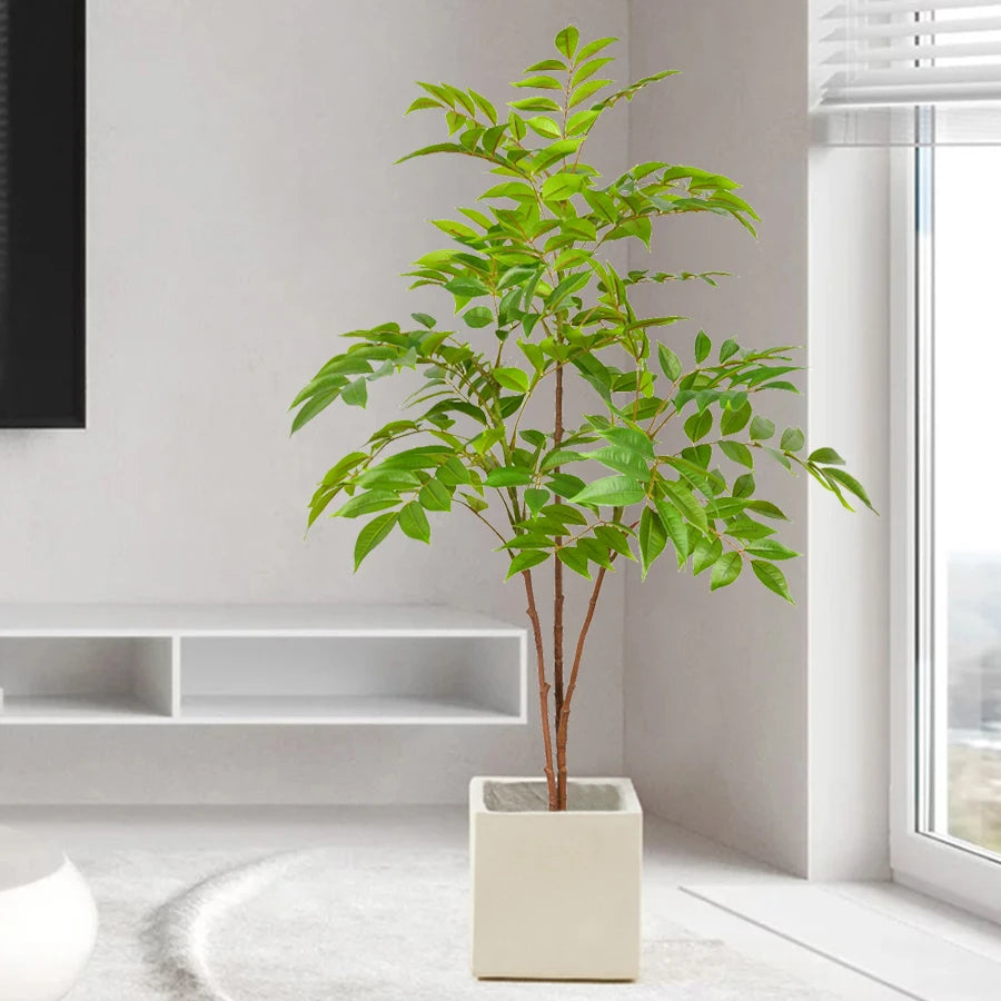 Ficus Artificiale Grande Ramo 76-140 Cm Manutenzione Zero Per Giardino E Terrazza Interni Esterni Foglie Rigogliose