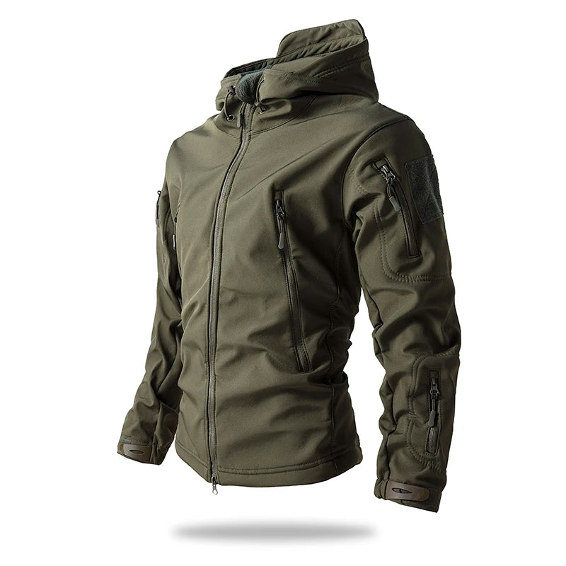 Lurker Giacca Soft Shell Tattica Pelle di Squalo Uomo Impermeabile con Cappuccio Mimetica Esterno da Caccia Autunno