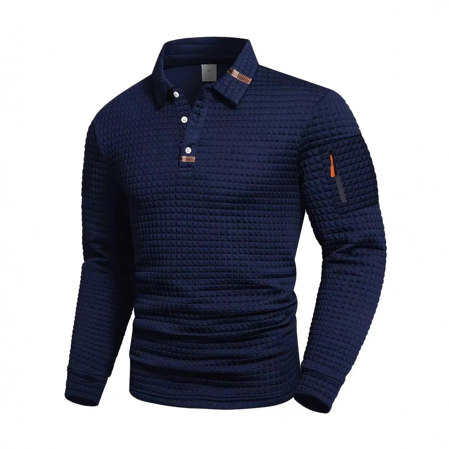 Polo Uomo 2025 Alta Qualità Autunno Inverno Patchwork Quadretti Con Vera Tasca Senza Braccioli