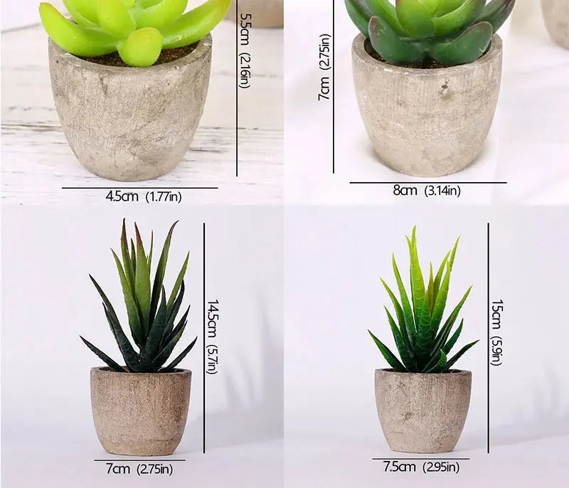 Mini Piante Succulente Artificiali Sempreverdi In Vaso Piccolo Per Ufficio Casa Decorazioni Da Tavolo Fiori Finti