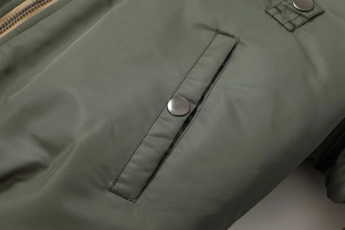 Cappotto Invernale MA1 Verde Salvia Pilota Nylon Imbottito Bomber Vintage Uomo Giacca Da Volo Giappone