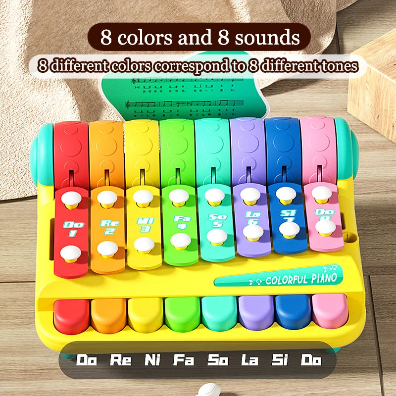 Xilofono Educativo Montessori Per Bambini A 8 Toni Strumenti Musicali Giocattoli Percussione Per 0 3 Anni
