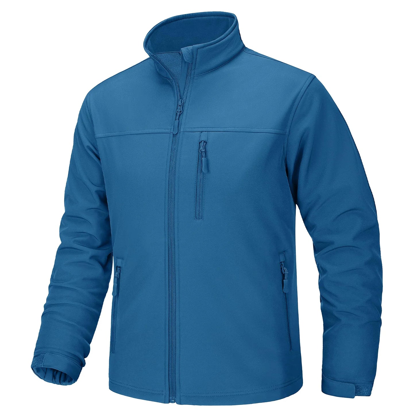 TACVASEN fodera in pile impermeabile giacca a vento giacche da lavoro invernali da uomo tasca con cerniera cappotti Casual capispalla con Zip intera top