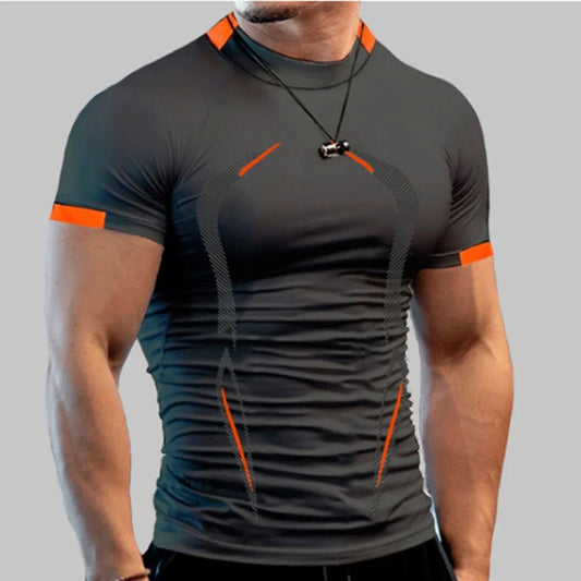 Nuovo abbigliamento sportivo estivo palestra maglietta traspirante da uomo maglietta da jogging ad asciugatura rapida maglietta da allenamento da uomo top fitness maglietta da corsa
